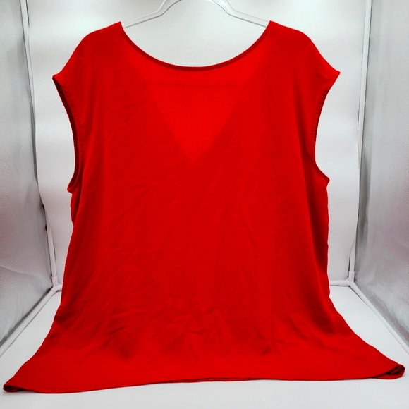 Halogen Tops - Halogen Woman's Red Sleeveless Blouse 1X